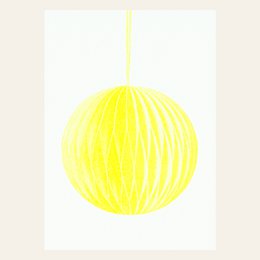 Risographie Carte postale - Bijoux jaune - DIN A6