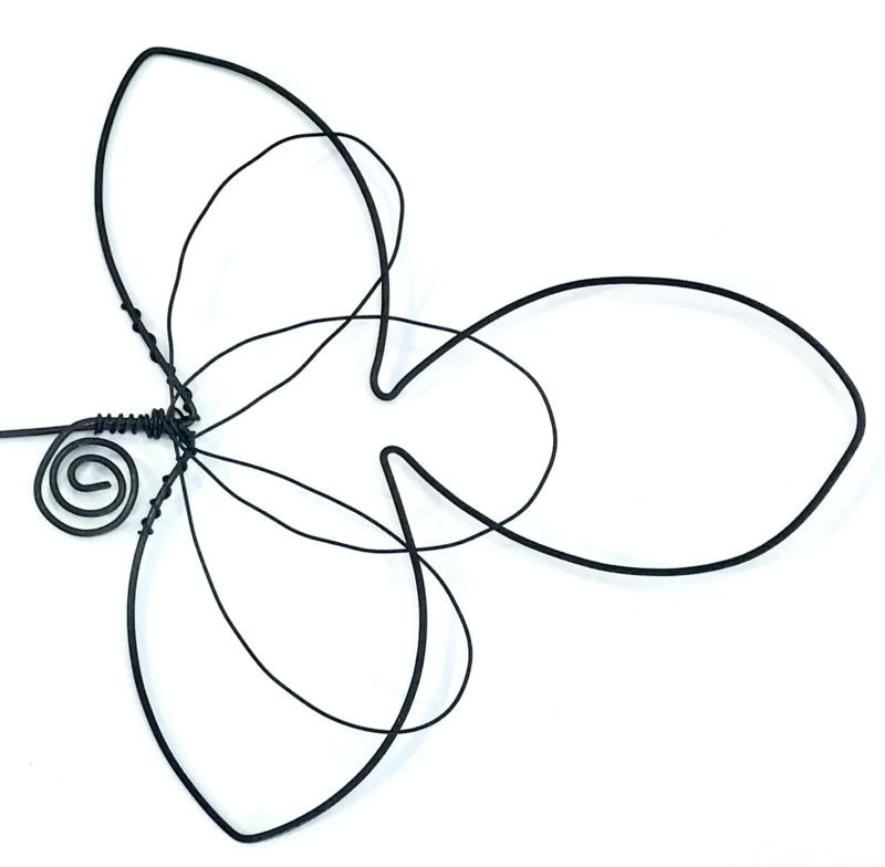 Fleur de Lys - "Namaste" - Wire wall decoration