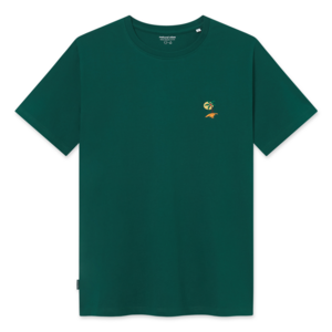 Bio T-Shirt Hawaii - Grünes Baumwoll T-Shirt mit Insel-Stickerei