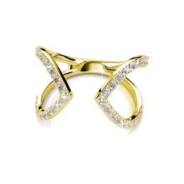 Aurora Ring - Guld og krystal