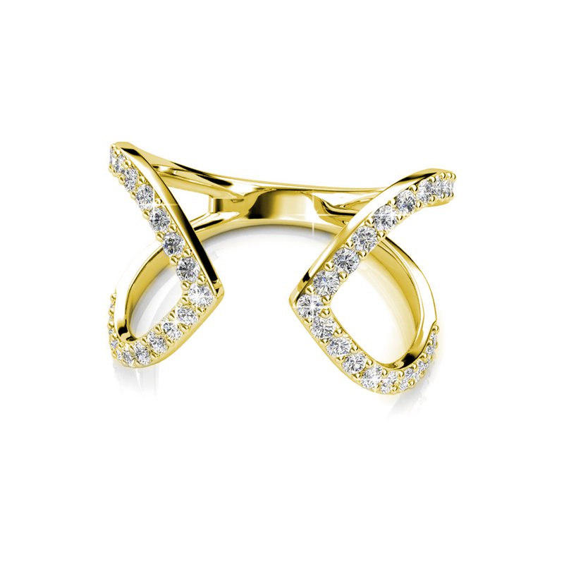 Aurora Ring - Guld og krystal