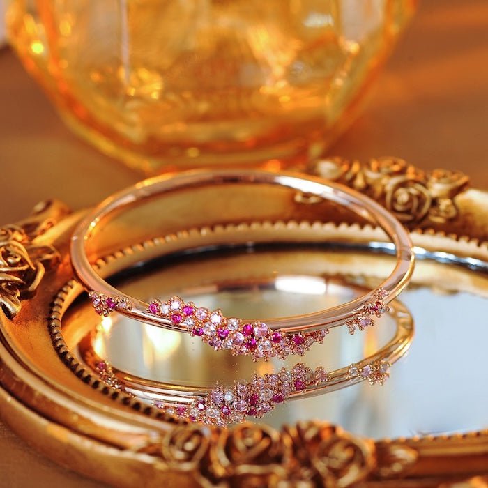 Peach Blossom Sparkle Bangle