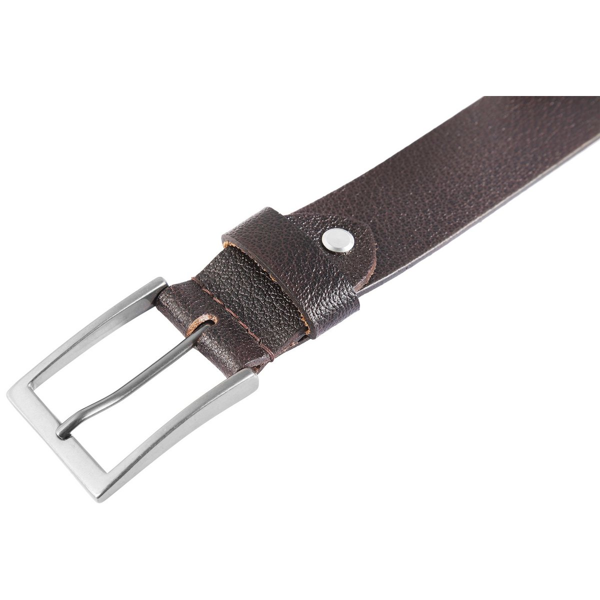 Leonardo Verrelli genuine leather belt, dark brown, can be shortened, length 120 cm