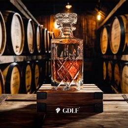 Crystal Whisky Decanter Royal - Fabriqué à la main en Italie - Édition limitée à 1500 exemplaires