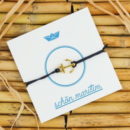 Maritimes Armband Anker Kompass Schiffchen