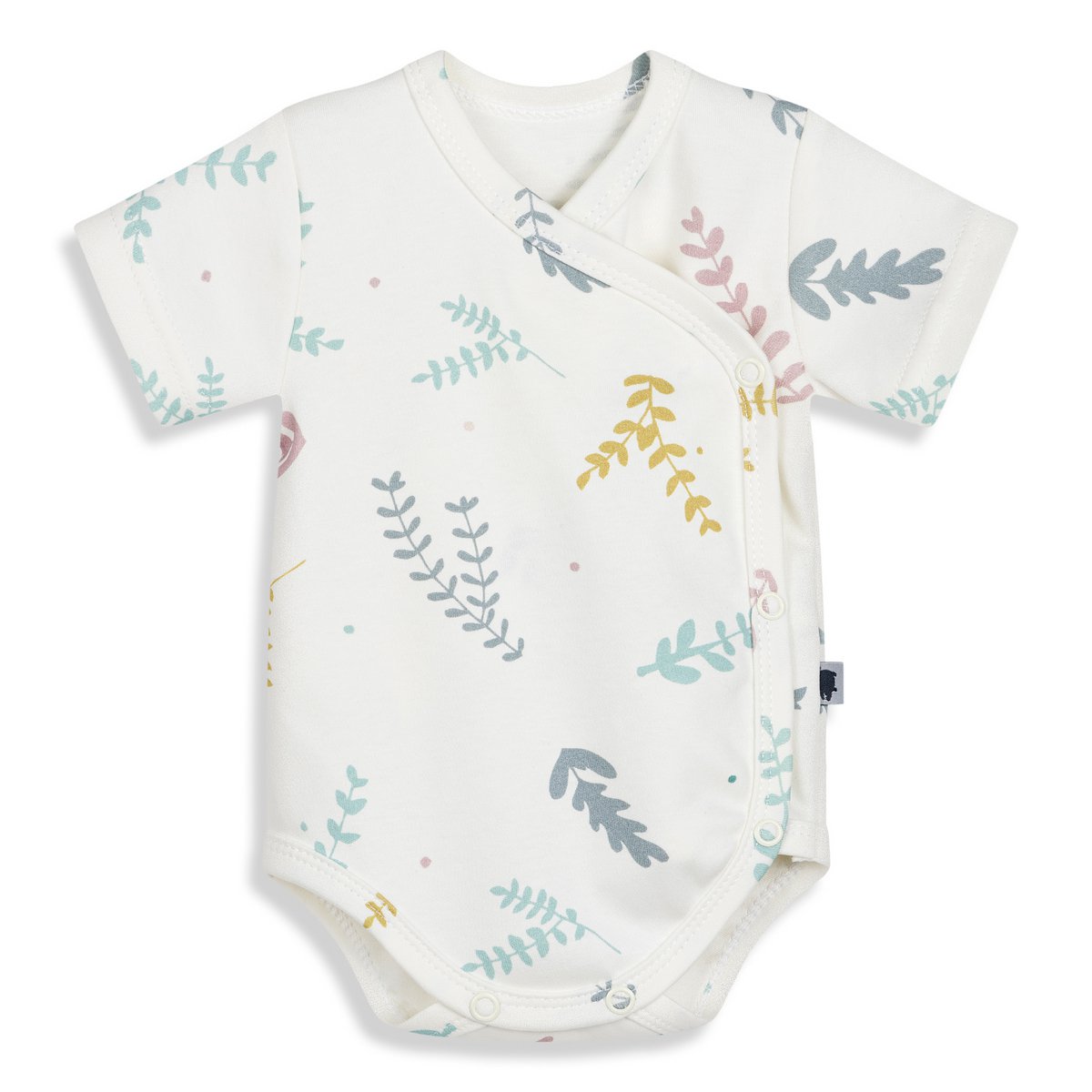 Bodysuit kimono with short sleeves