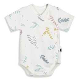Bodysuit kimono with short sleeves