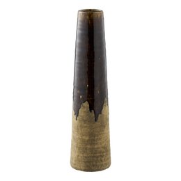 Vase, ceramic, brown, ø12,5x48 cm
