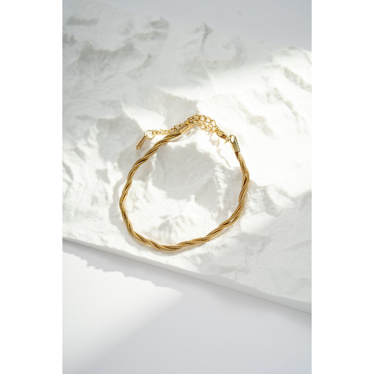 Gouden en zilver gedraaid touwtouw roestvrij staal chic