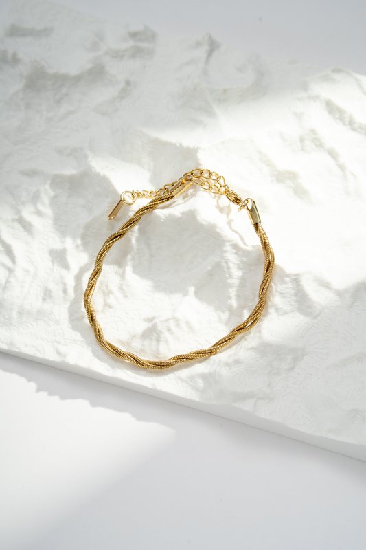 Gouden en zilver gedraaid touwtouw roestvrij staal chic