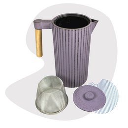 Si czajniczek żeliwny, dzbanek do kawy 1,1 l fioletowy