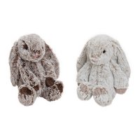 Bunny in beige / brown made of plush, 2 assorted, 23 cm