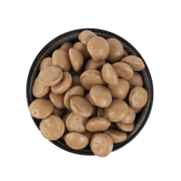 Salted caramel gingerbread nuts, round and golden-brown in color, made of nuts with a sweet and spicy flavor.