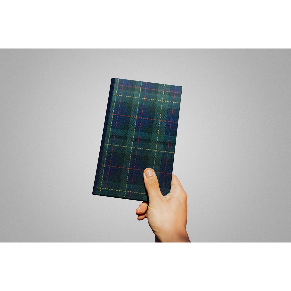 Tartan A5/A6 Notitieboekje - DONKERBLAUW/GROENE VIERKANTEN