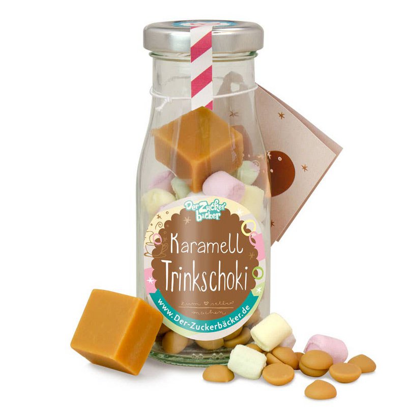 Do It Yourself Bottle of Caramel Chocolate Drinking Chocolate