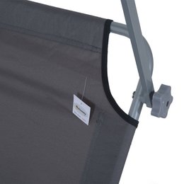  Sonnenliege klappbar Gartenliege mit Dach, Liegestuhl mit 4-Fach verstellbare Rückenlehne, wetterfeste Campingliege bis 120 kg belastbar, für Garten Strand Pool, Rot