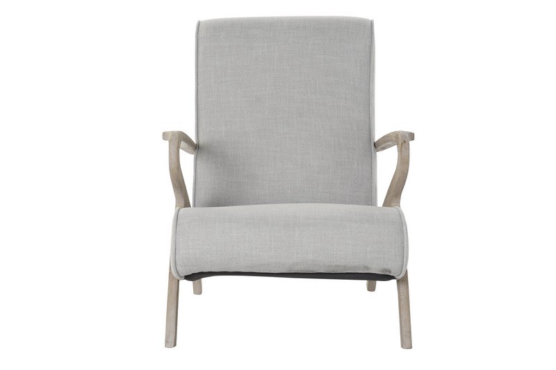 POLTRONA IN ABETE POLIESTERE 67X80X85 GRIGIO CHIARO MB188990