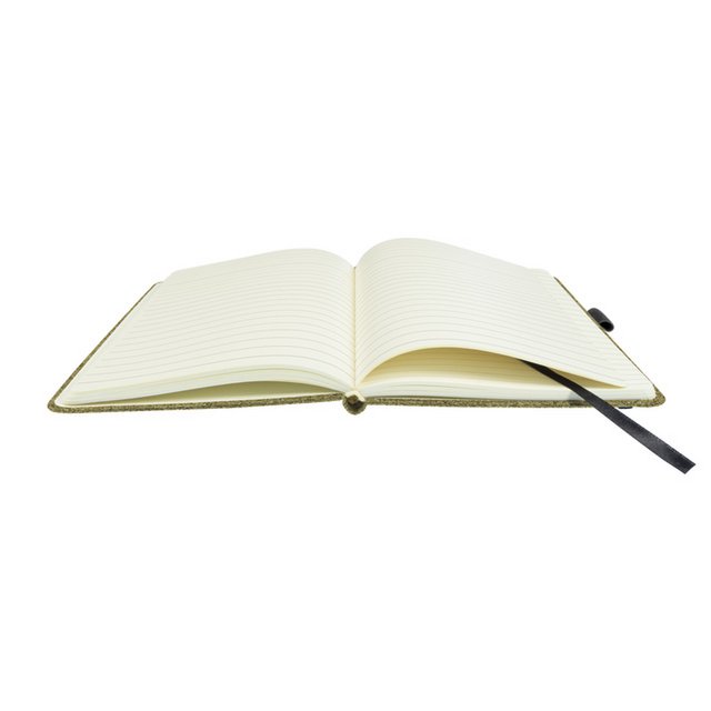 Notebook Kangaro A6 kork linje HC 96 ark 80 gram roomwi med elastik, bånd og penneløkke