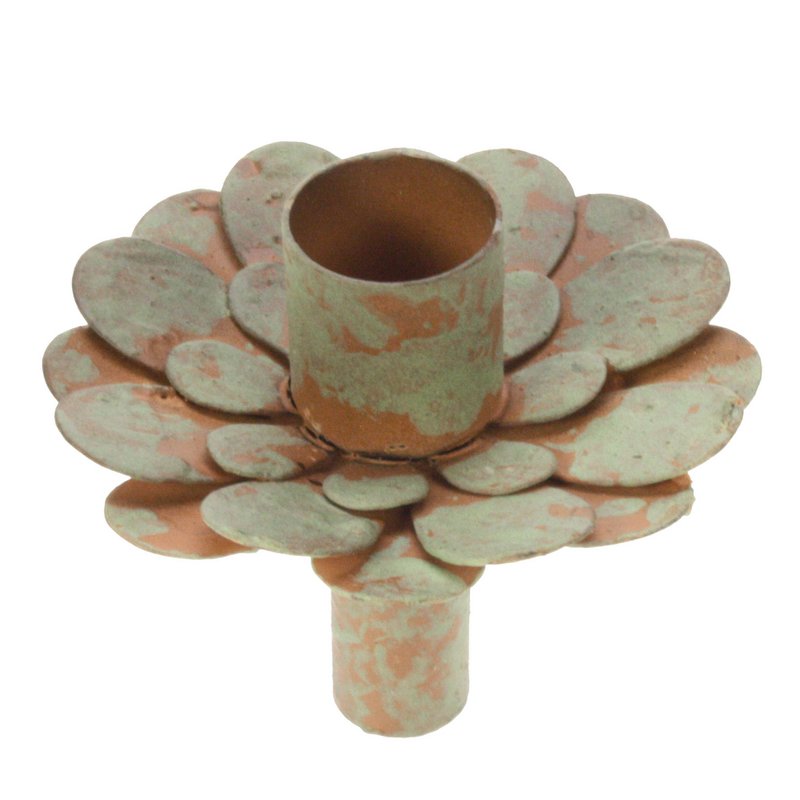 Candlestick for bottle Flower metal