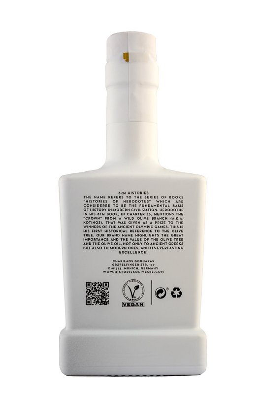 8:26 Histories Extra Virgin Olive Oil 200 ml flaske Premium Luxury Edition