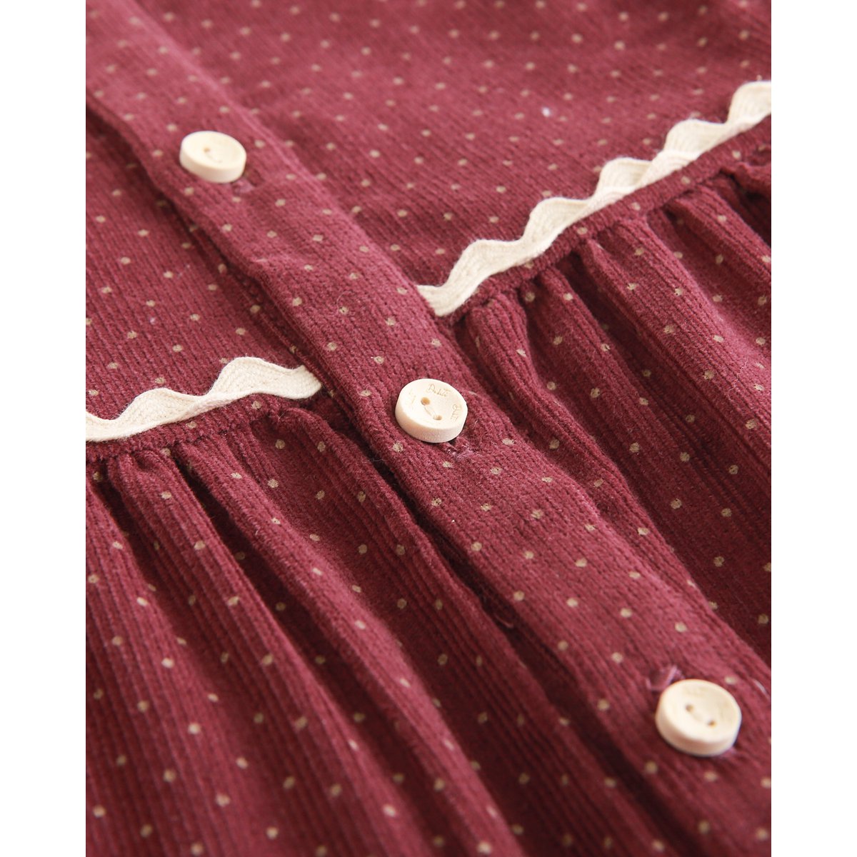 Lilafarbenes Babymädchenkleid aus Cord mit passender Pumphose P70-11604022