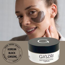 Black Hydrogel Eye Patches with Ginseng