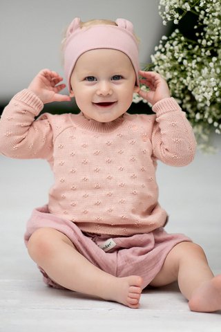 MADISON PEACH children's cotton sweater