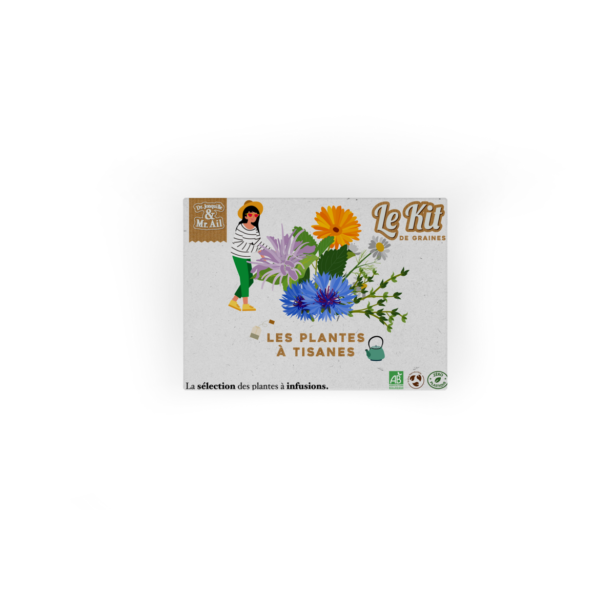 Kruidentheeplanten - Thematische tuinbouwset - Creatieve kit - DIY - Kerstcadeau