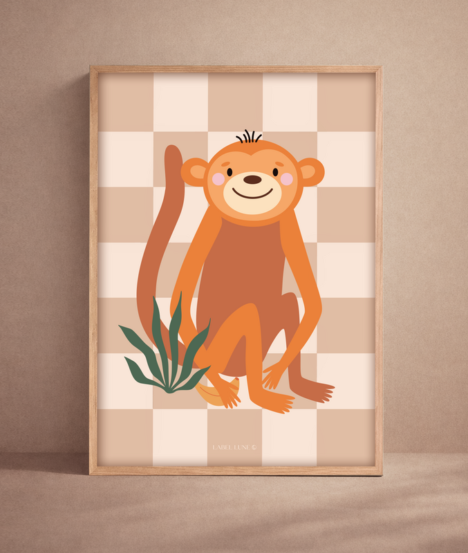 Affiche chambre d'enfant - Monkey Don