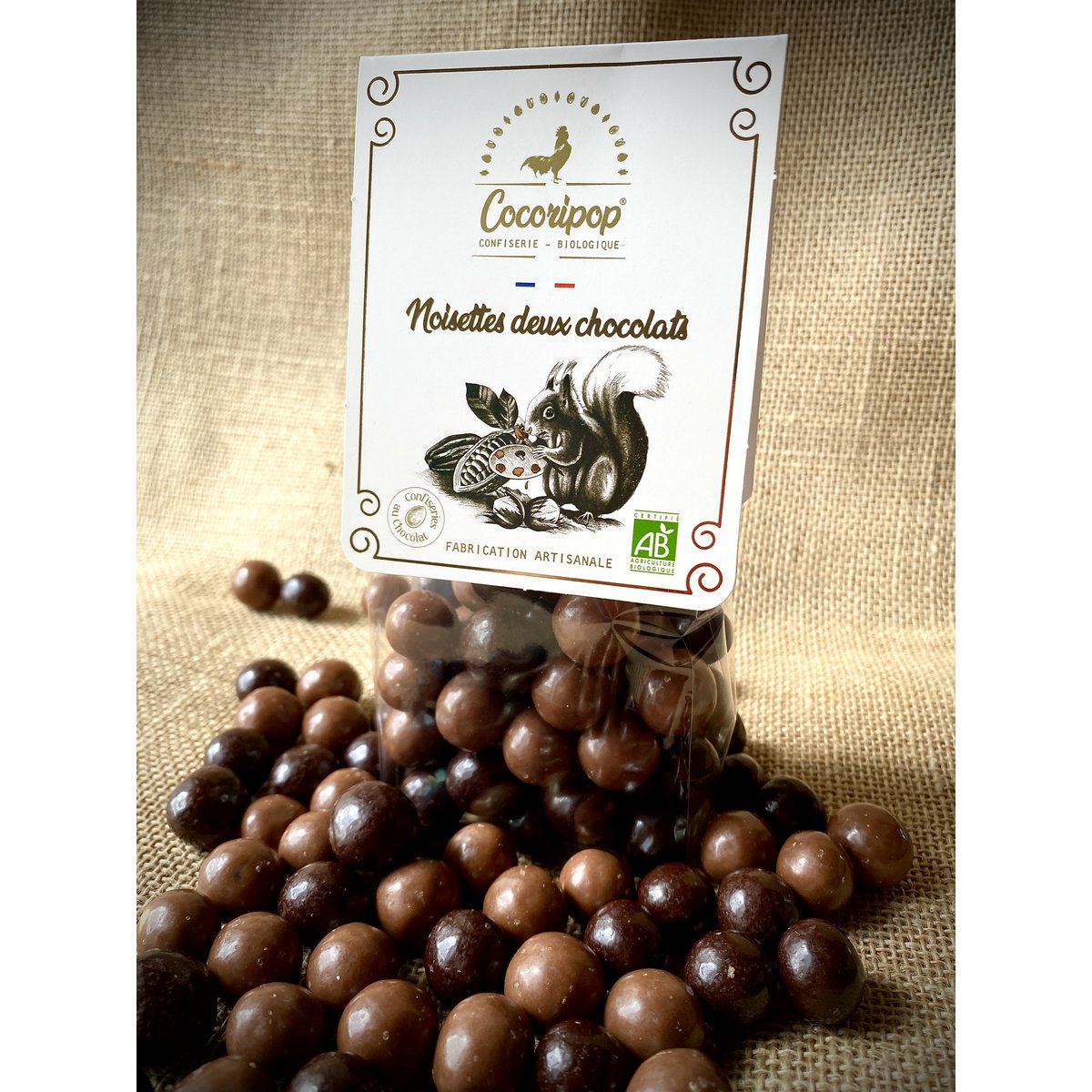 Hazelnuts two Chocolates