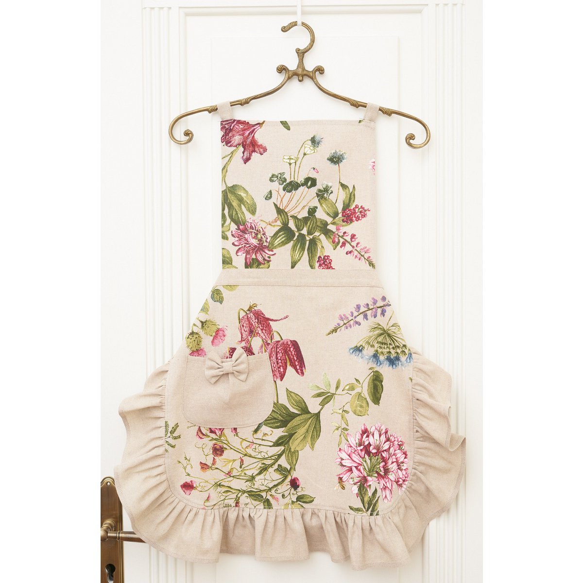 Ladies' Apron with Ruffles, Poly-cotton Mix, Printed | Botanico