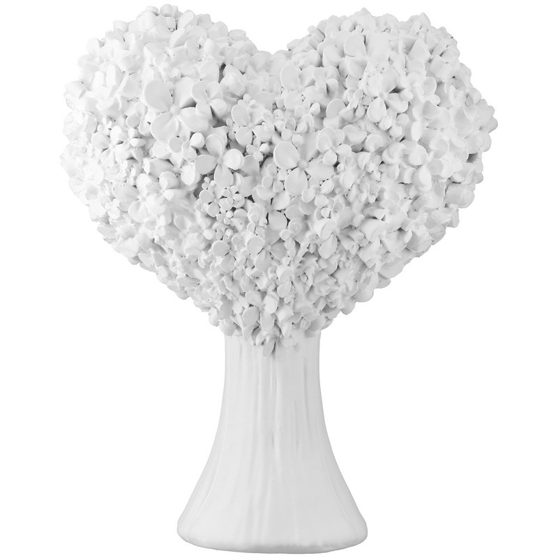 Dekoobjekt Herz Flower Heart weiß H. 20,5 cm, VE 3
