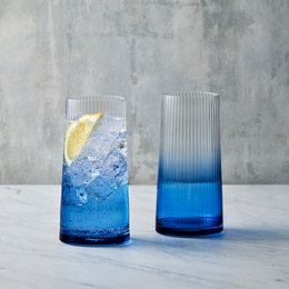 Set of 2 Empire Blue Hiball glasses