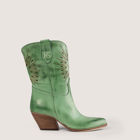 Rio Brushed Sage Texan Ankle Boots