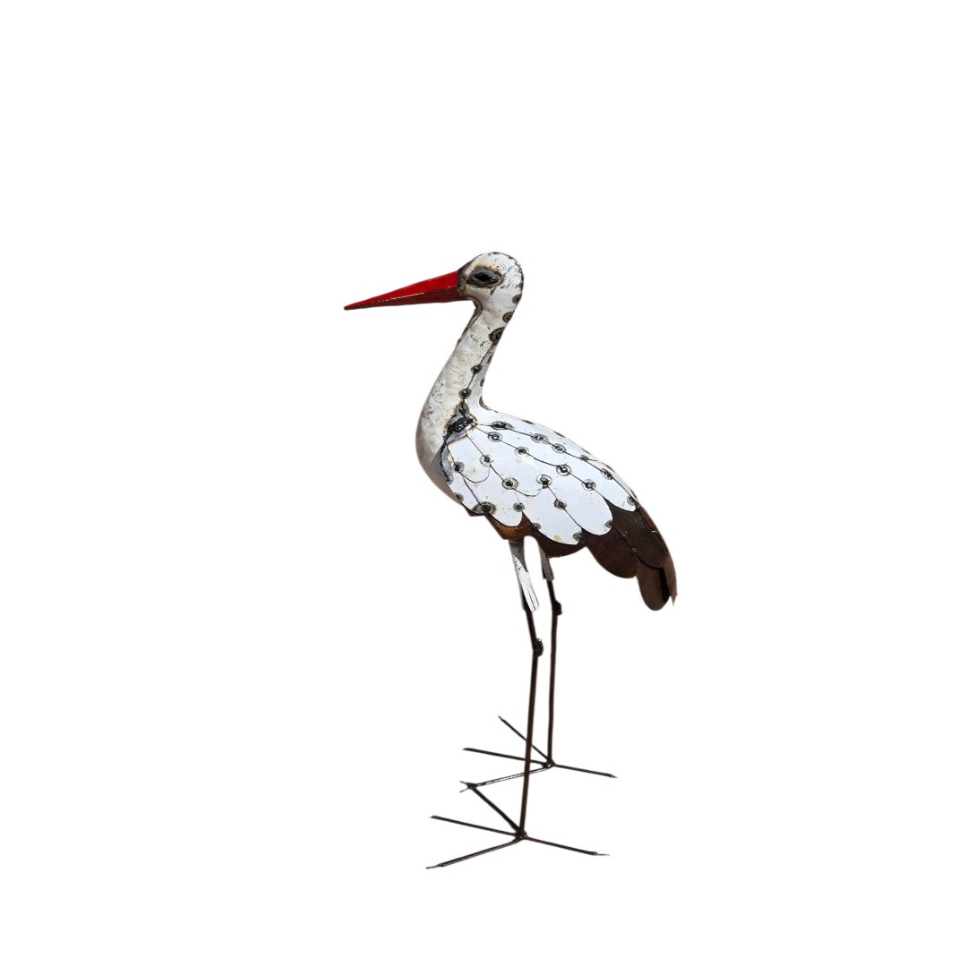 METALEN NATUURLIJKE WIT MIDDELGEVEERDE OOIEVAARSVOGEL