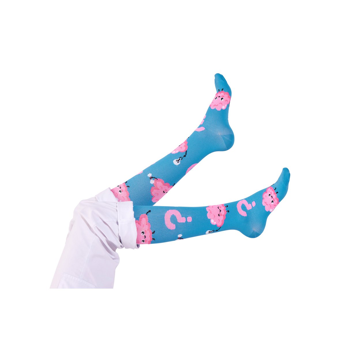 Kompression fröhlicher Gehirne Medsocks Blau
