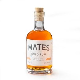 Mates Gold Rum - 0.1ltr bottle, amber-colored rum with a smooth, rich flavor, suitable for sipping or mixing in cocktails.