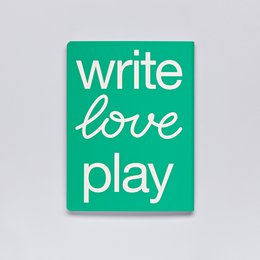 Write Love Play - Graphique L | Carnet A5+ | Journal pointillé | Points de 3,5 mm | 256 pages numérotées | Papier Premium 120g | cuir recyclé | produit de manière durable en Allemagne