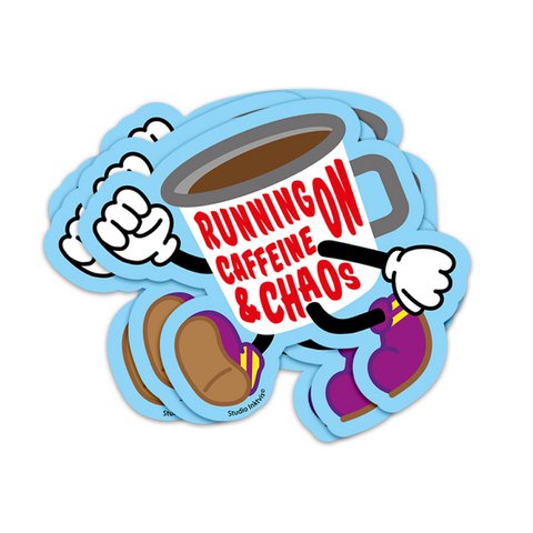 Sticker Running on Caffeine and Chaos
