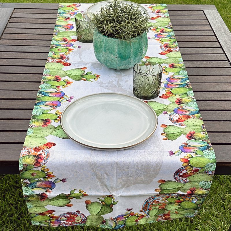 Runner da 45x150cm 100% Cotone Pesante - Cactus