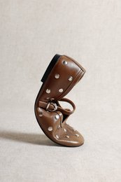 ALLI STUDS MOSGROEN – Glanzend leren Mary Janes met studs
