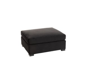 J -Line Seat Ottoman 2 Pers - Velvet/Wood - Black
