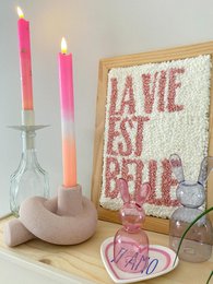 LED-søjlelys Pink Orange - Sæt med 2