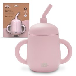 ANTI-DRIP CUP + SILICONE STRAW- DARK PINK