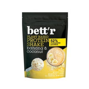 Protein Shake Banana and Coconut, with erythritol, organic, Bett'r, 450g