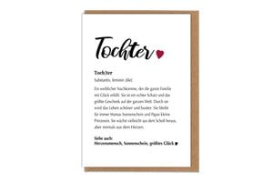 Karte Definition Tochter mit Umschlag