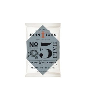 John & John Chips Crisps Sea Salt & Black Pepper 40g bag