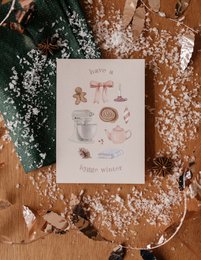 Ansichtkaart hygge winter