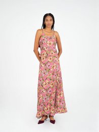 Gonna Amara con stampa floreale rosa