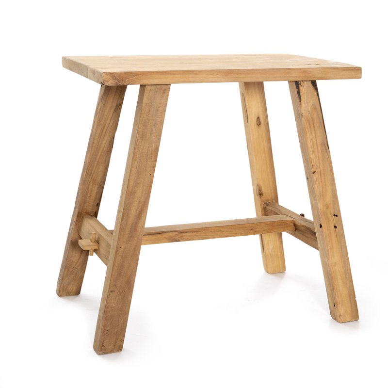Stołek Ganesja drewno tekowe 50 cm